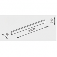 Борт для забора 2500х60х240